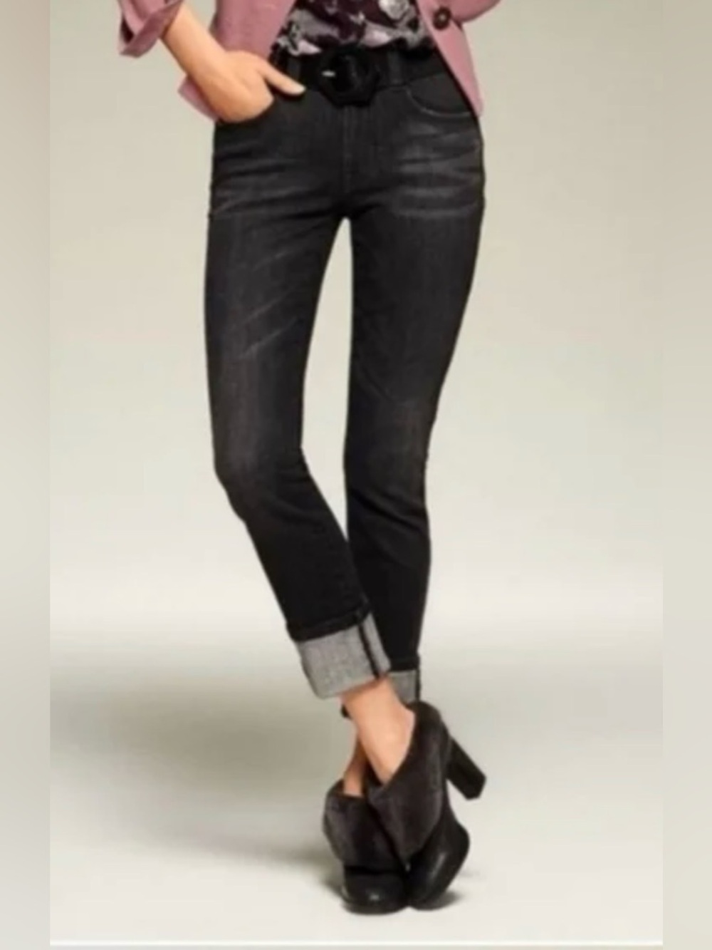 CAbi High Straight Jean - Sz 8